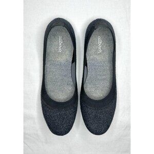 Allbirds Tree Breezers Shoes Women Size 8 Heather Black Merino Wool Ballet Flats